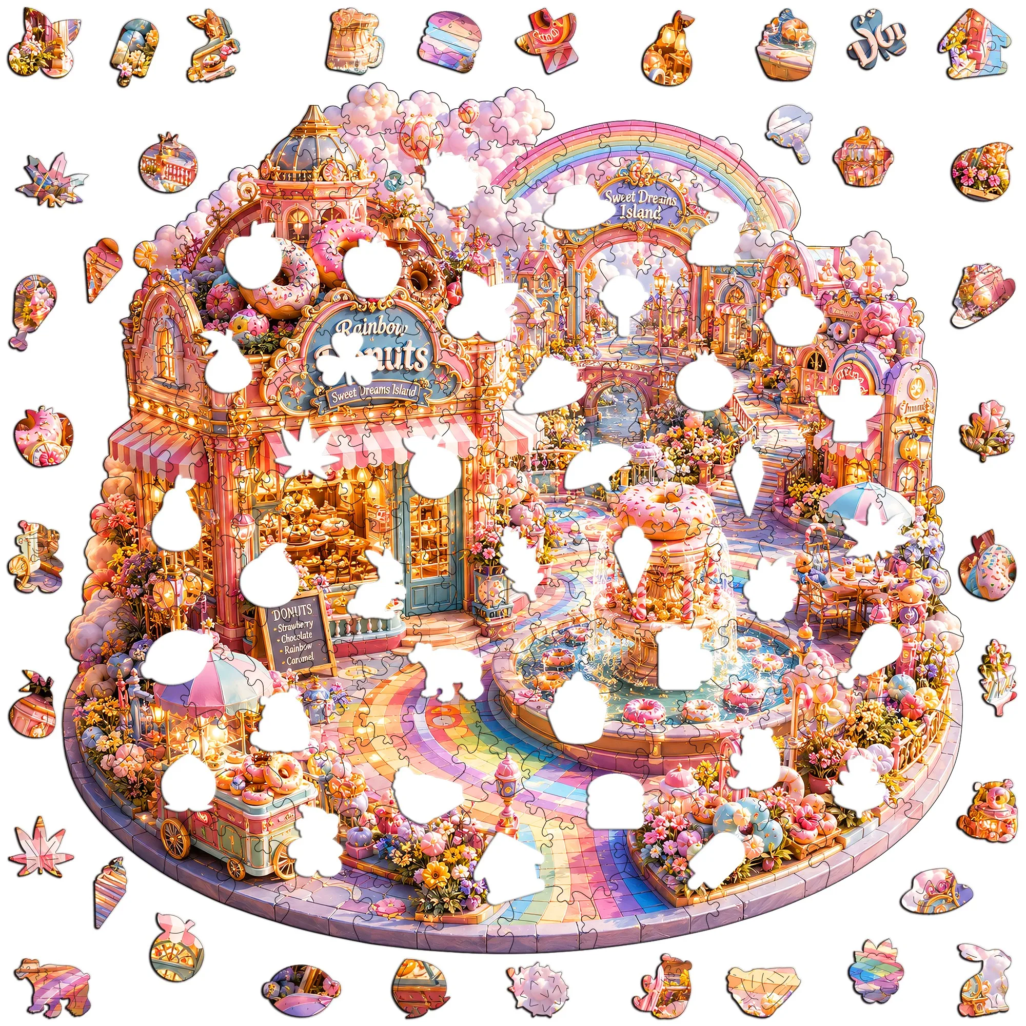 Animal Garden Wooden Puzzle Brain Teaser Animal Jigsaw Puzzle Brain Teaser Ideal Gift for Holidays and Celebrations
