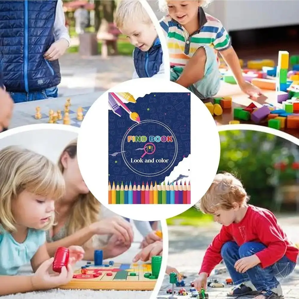 Livro profissional de aparência e cor, enchimento de cores, papel grosso, livro para colorir, papelaria, desenho, livro de atividades para colorir