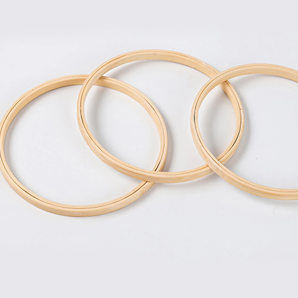 

10Pcs Bamboo Hoop Circles for DIY Crafts Wedding Backdrop Decorative Frames Bamboo Rings Floral Hoop Embroidery Supply