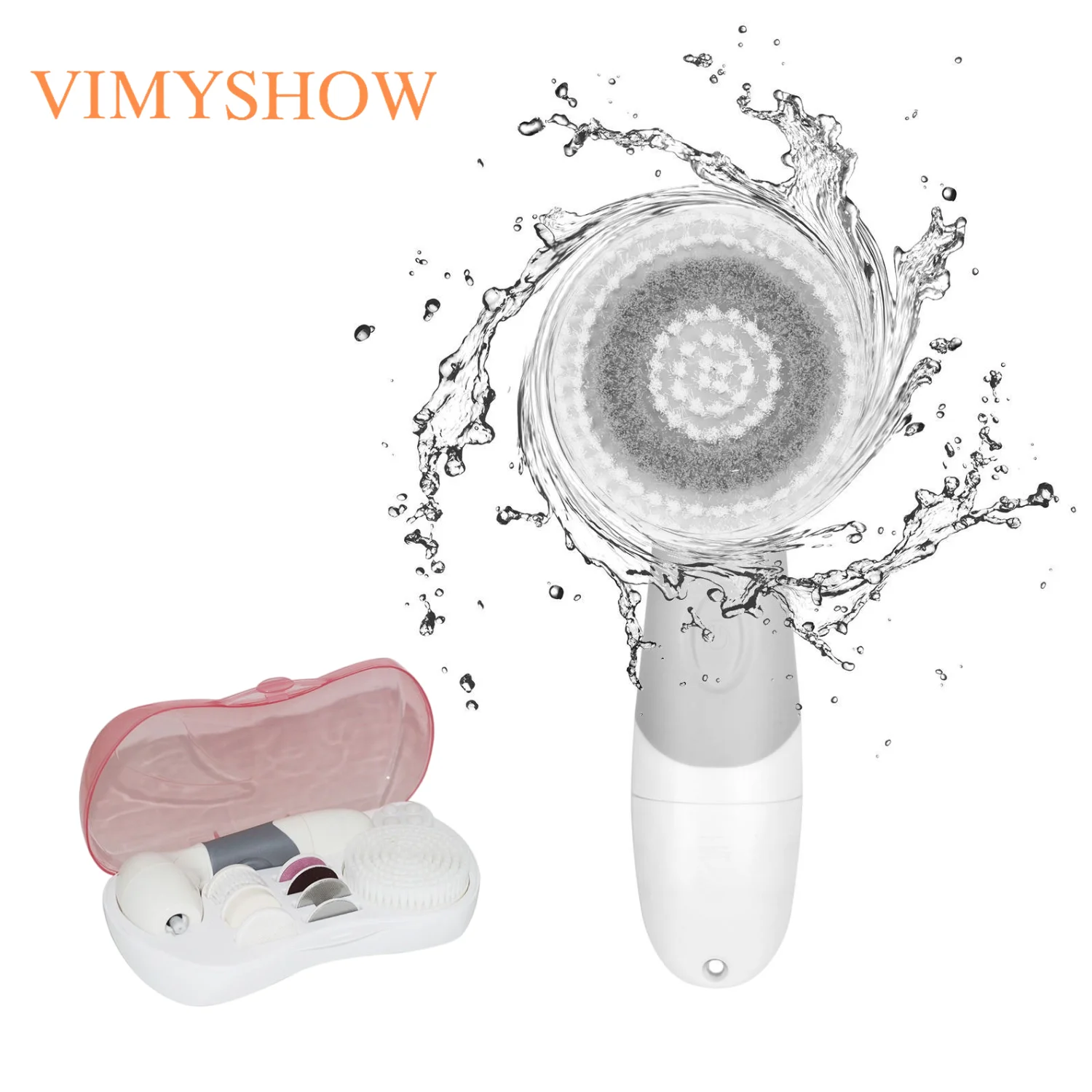 9 in 1 Facial Cleansing Spin Brush Facial Exfoliating Massage Brush Set Face Scrubber Devicefor Deep Cleaning Removing Blackhead