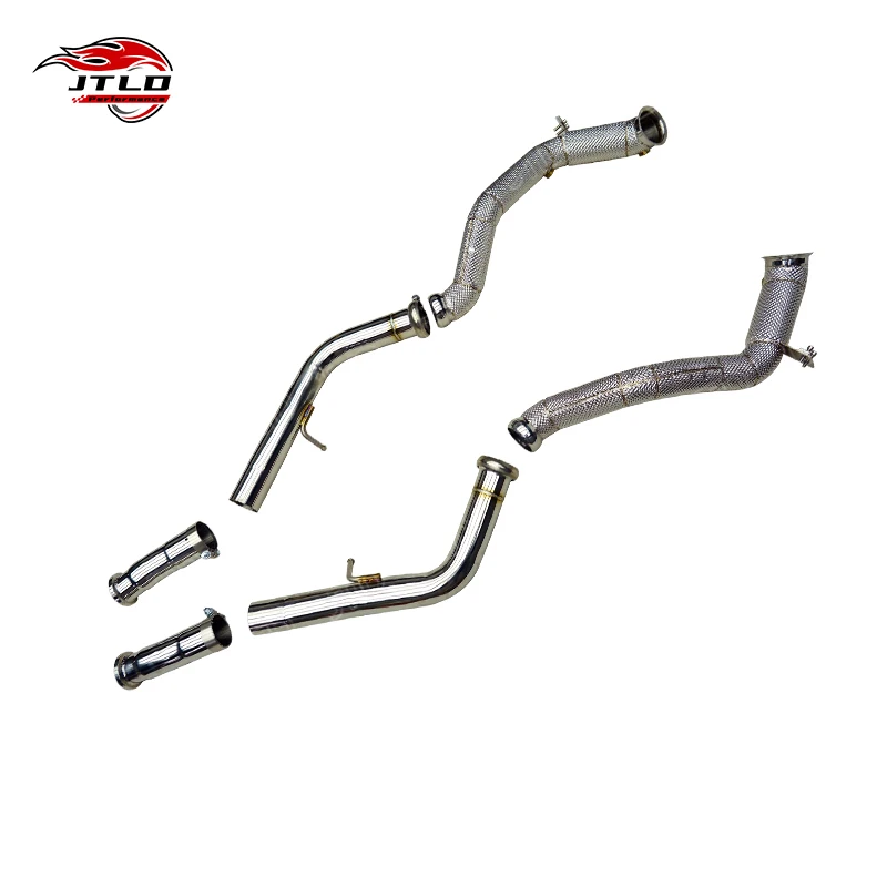 For Mercedes-Benz G63 AMG W463A/W464 Downpipes With Heat Shield - 304SS Turbo Back System For 4.0L V8 Biturbo