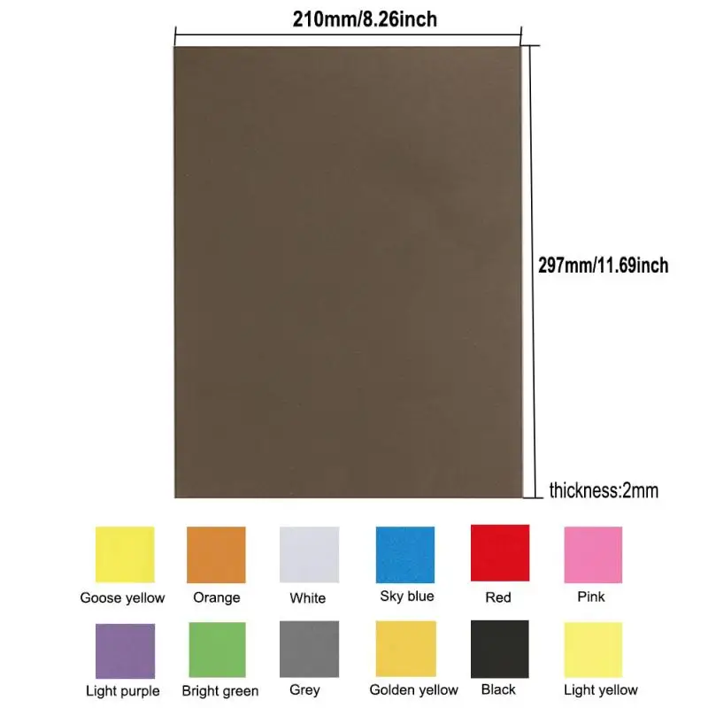 5–10 Stück Dicke 2 mm A4-Schaumstoffplatten in 13 Farben für Bastelprojekte, Klassenzimmer, DIY-Projekte, Back to School Supplies Art Clas – Detail 3