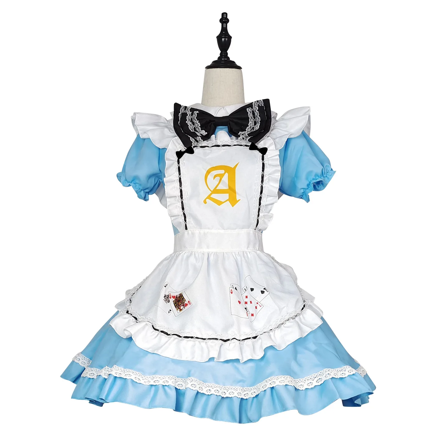 

Anime Blue Alice Playing Cards Lolita Maid Dress Costumes Cosplay for Girls Woman Waitress Alice Poker Maid Party Stage Clothes