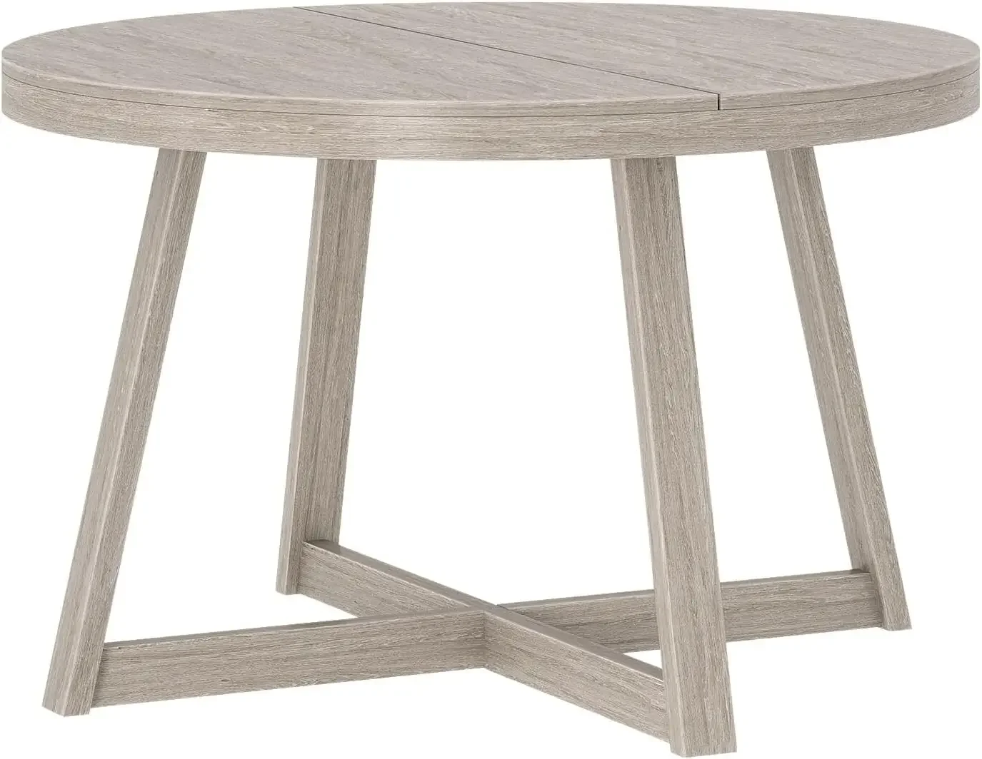 Ronde eettafel, 47 inch massief houten keukentafel, ronde boerderijtafel voor 4 personen, kleine eettafel, schelpdraadborstel |