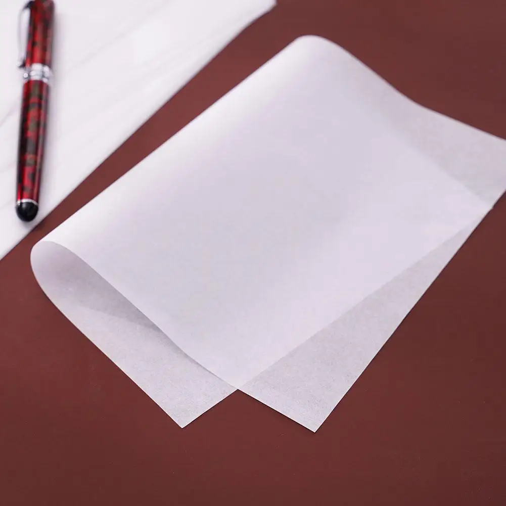 100 sheet/set Translucent Tracing Paper Writing Copying Scrapbook Calligraphy 27*19cm Drawing Stationery Drawing Paper Shee J8U6