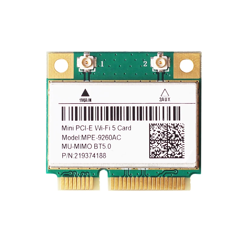 Mini pcie Wifi Adapter for 9260 9260HMW 2.4G/5GHz Bluetooth 5.0 802.11AC Wireless Network Card Better than 7260hmw