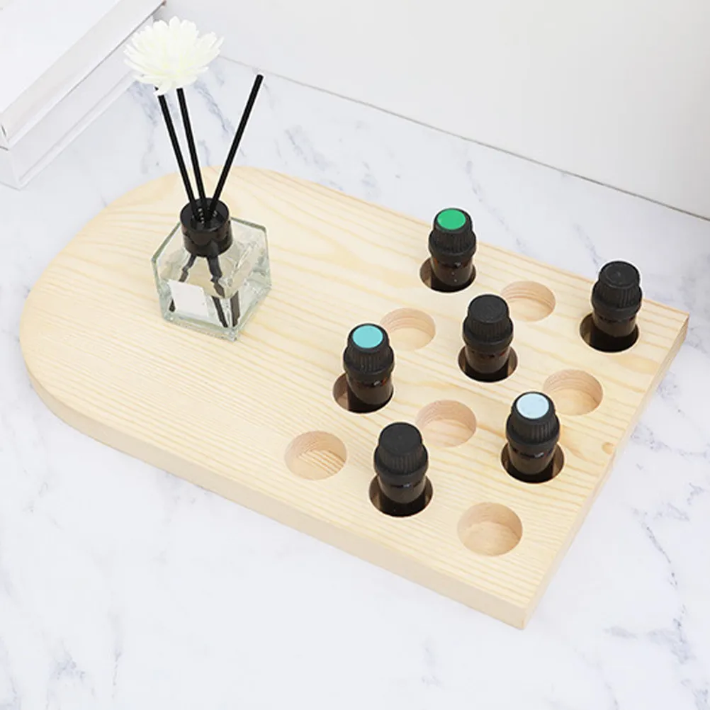 Multi-Slot Essential Oil Bottle Organizer Sturdy Smooth Surface Display Rack for Home Massage Salon Storage Perfume Bottle