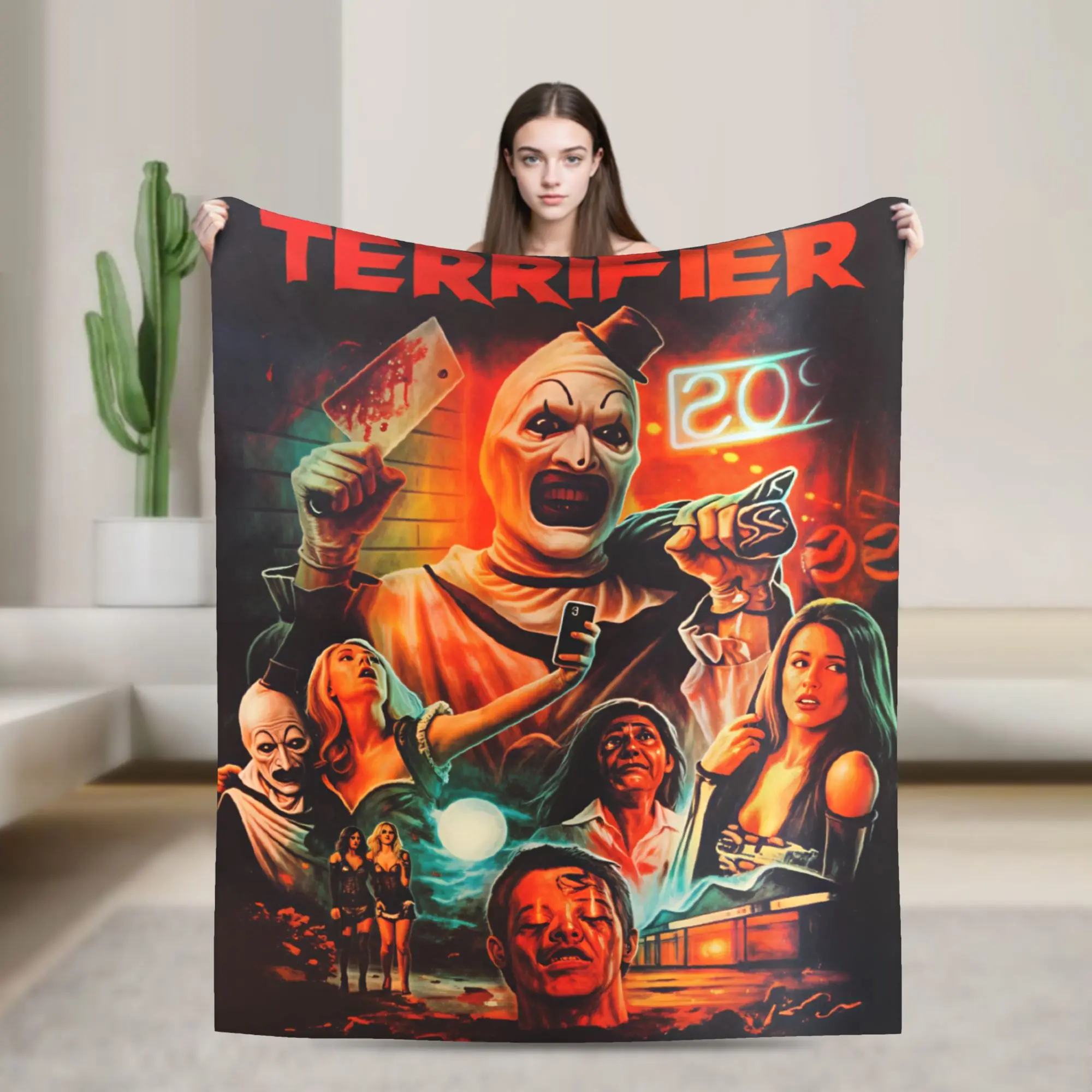 Super Warm BlanketBoy Girl Airplane Travel Terrifier 4 Halloween Bedding Throws Bedspread For Couch Bed Graphic Sofa Bed Cover