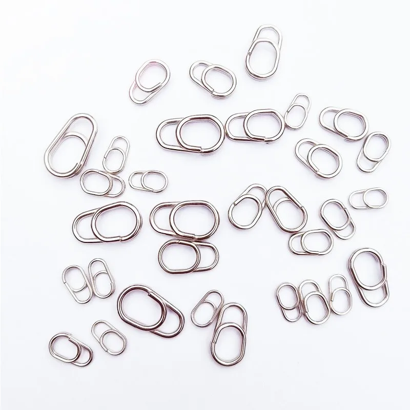 50/100 stücke Ocean Snap Angel ringe Edelstahl Split Ringe verstärken feste Ring Sea Jig Köder Verbindung Angel zubehör – Detail 6