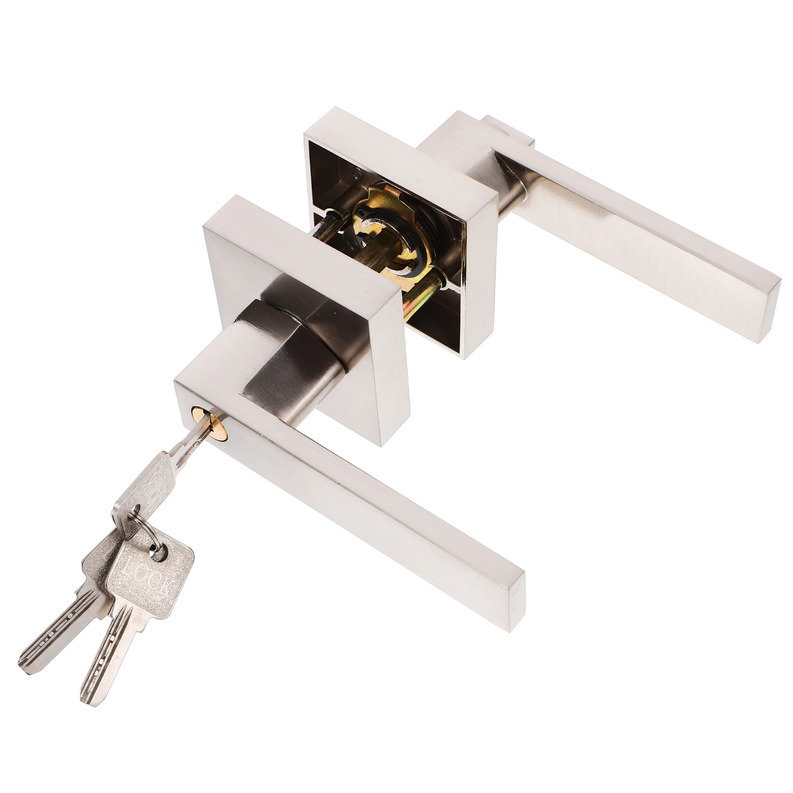 

Ball Door Lock Black Knobs Silver Interior Front Handle Bathroom Privacy Bedroom Universal Design Aluminum Longlasting Secure