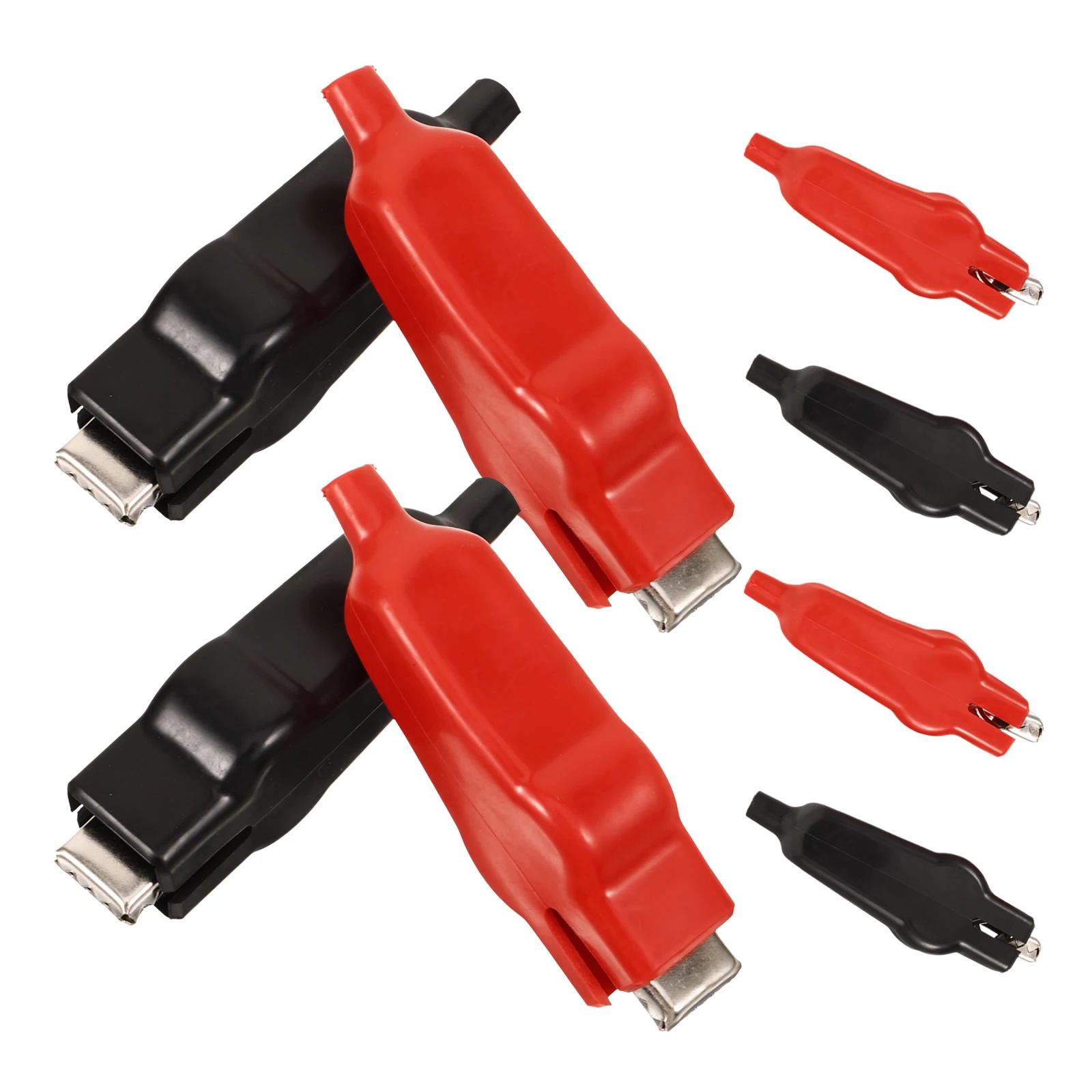 

8pcs Alligator Clips Circuit Test 4 Red 4 Black Electrical Leads Electrode Clamps Mini Crocodile Wires Testing Durable