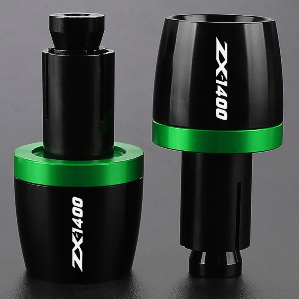 

For KAWASAKI ZX1400 2006-2013 2014 2015 2016 Handlebar Grips Bar Ends Cap Counterweight Plug Slide Universal 2012 2011 2010 2009