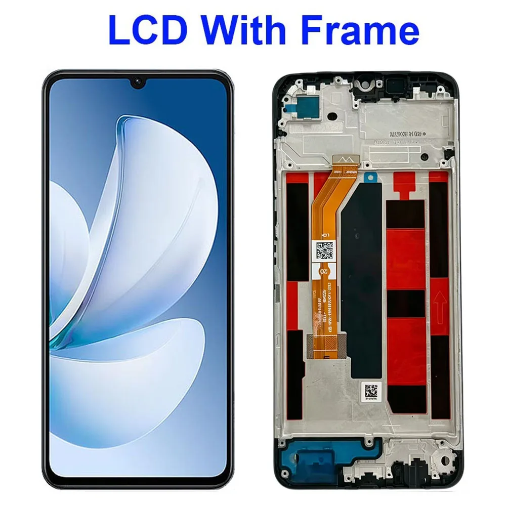 

6.74" Full LCD Display Touch Screen Digitizer Complete Assembly With Frame Replacement Repair Parts For Realme Note 70 Mobile Ph