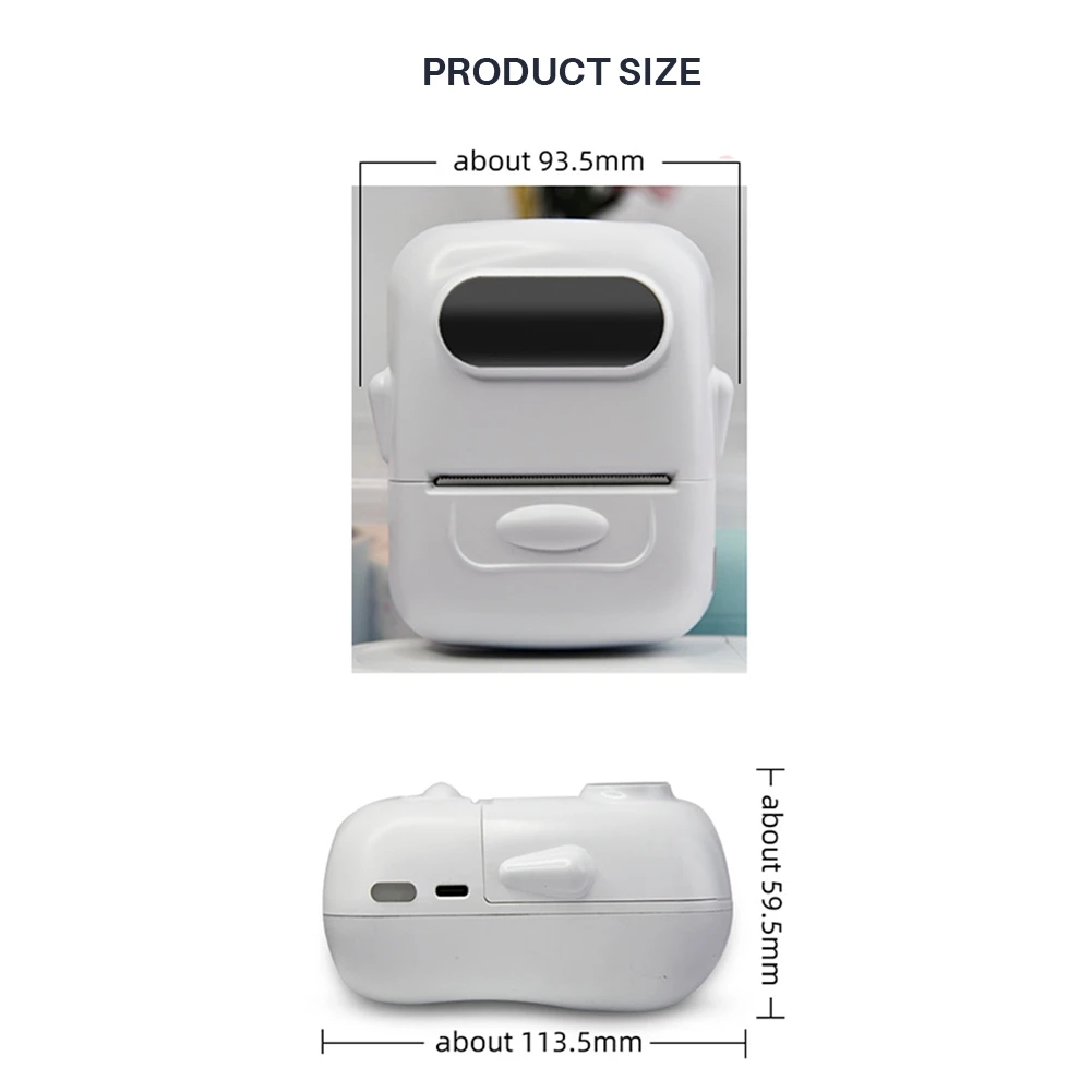 L70A P50 Thermal Label Printer Wireless Self-Adhesive Pocket Bluetooth Label Maker Barcode Label Printer Without Ink