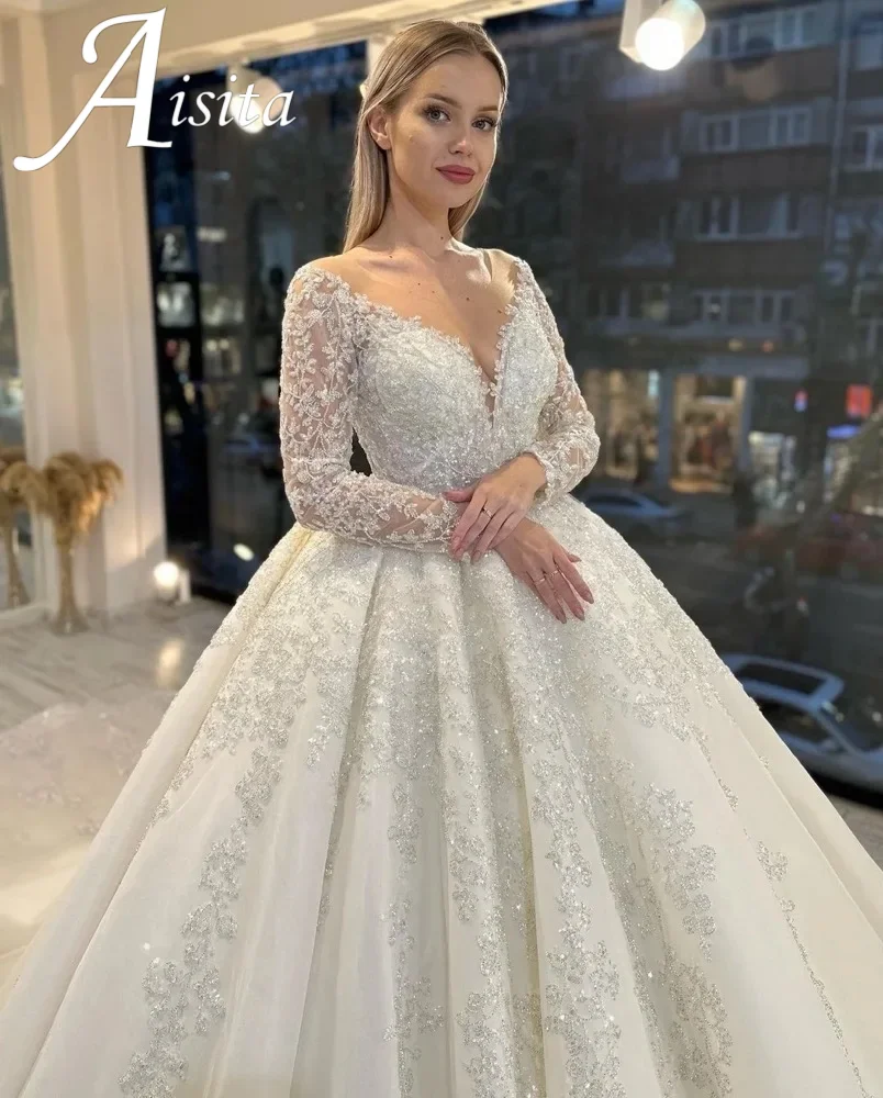 Strand Maßgeschneiderte A-Linien Vestidos De Novia Boho Spitze Stickerei Tüll Hochzeitskleid Böhmische Spitze V-Ausschnitt A-Linien Brautkleider