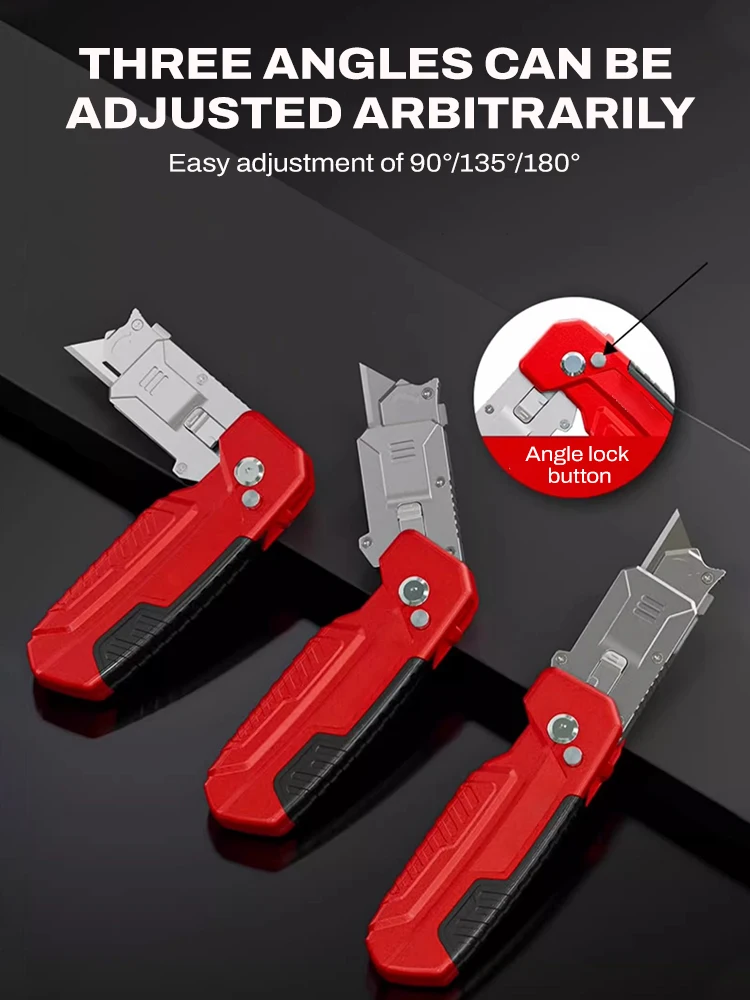 

Utility Knife Folding Knife Pipe Cutter Electrician Cable Cutter Safety Knife Security Tool Plastic Handle Knife with 3pcs blade