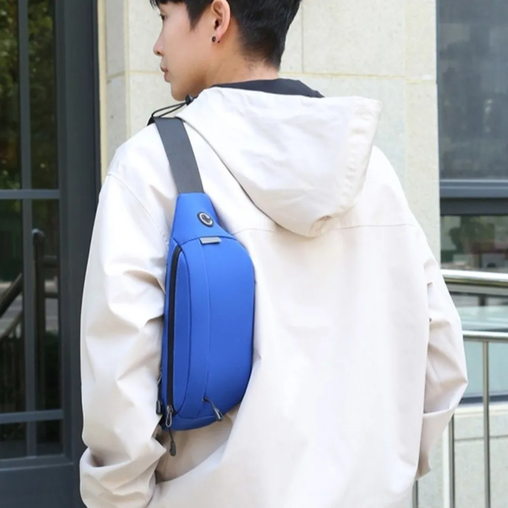 

Waterproof Crossbody Chest Bag Oxford Cloth Lightweight Men Fanny Phone Pack Belt Pouch Bag Multi-function Running Waist Bag