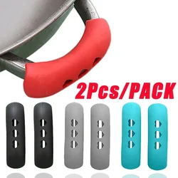2Pcs 실리콘 냄비 핸들 커버 Anti-scalding 내열성 냄비 귀 클립 주방 액세서리에 대 한 비 슬립 캐서롤 팬 핸들