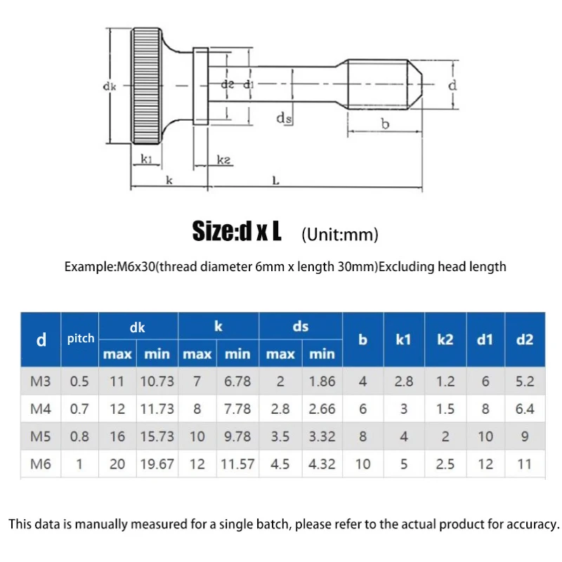 M3 M4 M5 M6 GB819 304 ステンレス鋼ローレットハイステップヘッド手締めカーテンウォールガラスロック親指メートルねじボルト DIN464