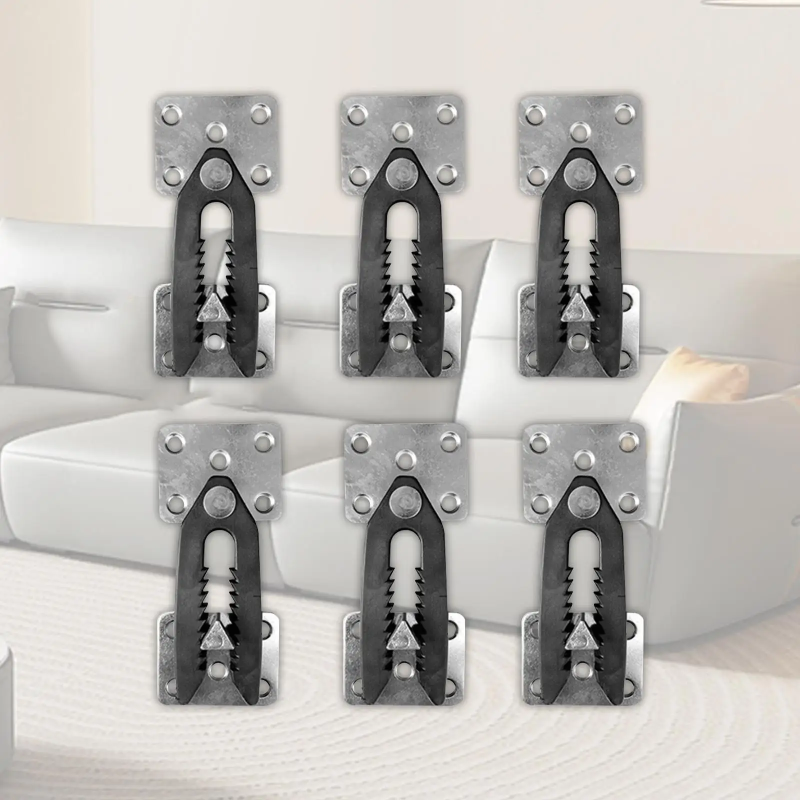 6x Sofa Connectors Sofa Snap Accessories Sturdy Bracket Metal Connector Removable Sofa Joint Snap Furniture Connector