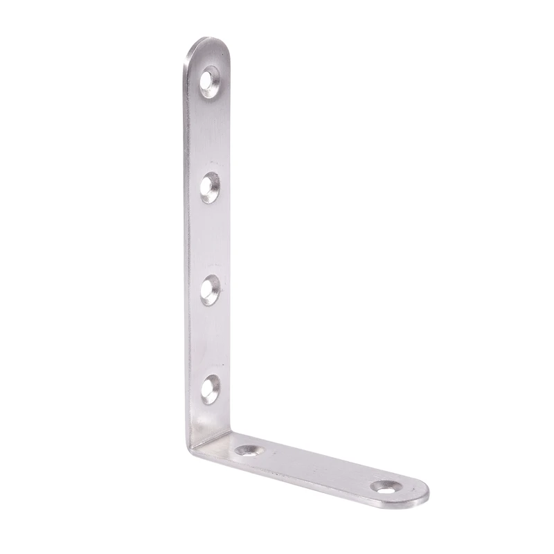 21 Pcs Shelf Support Corner Brace Angle Bracket: 1 Pcs 125X75mm L Shape Stainless Steel & 20 Pcs 20Mm X 20Mm 90 Degree