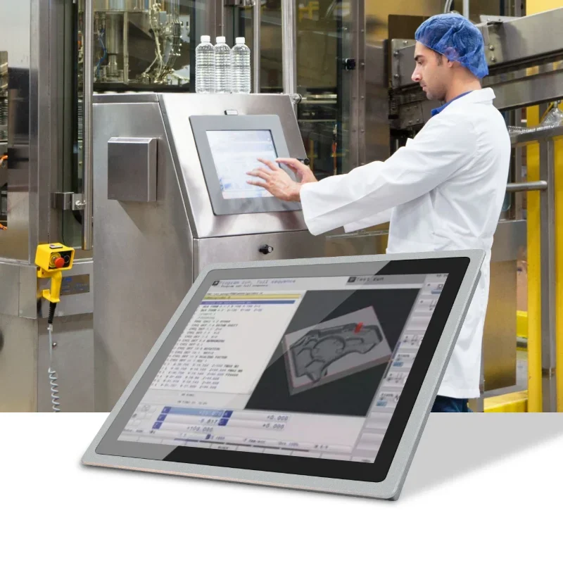 

HUGEROCK PTR15A wholesale touch screen Vandalproof 12.1 inch android industrial computers medical machinery all in one panel pc