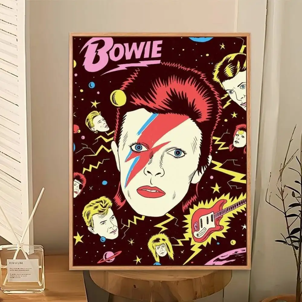 For D-DavidS B-BowieS Poster Perfect Space Sticker Self Adhesive for Office Home Theater Wall Art Decor Fancy Gift