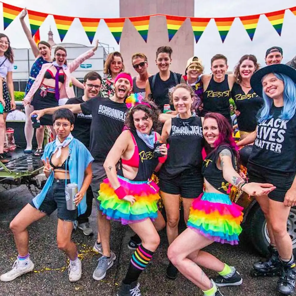 

5M 10 Faces Rainbow Flag PE Multifunctional Colorful Triangle Flag Durable Lesbian Pride Day LGBT Pride Hand Flag Bisexual