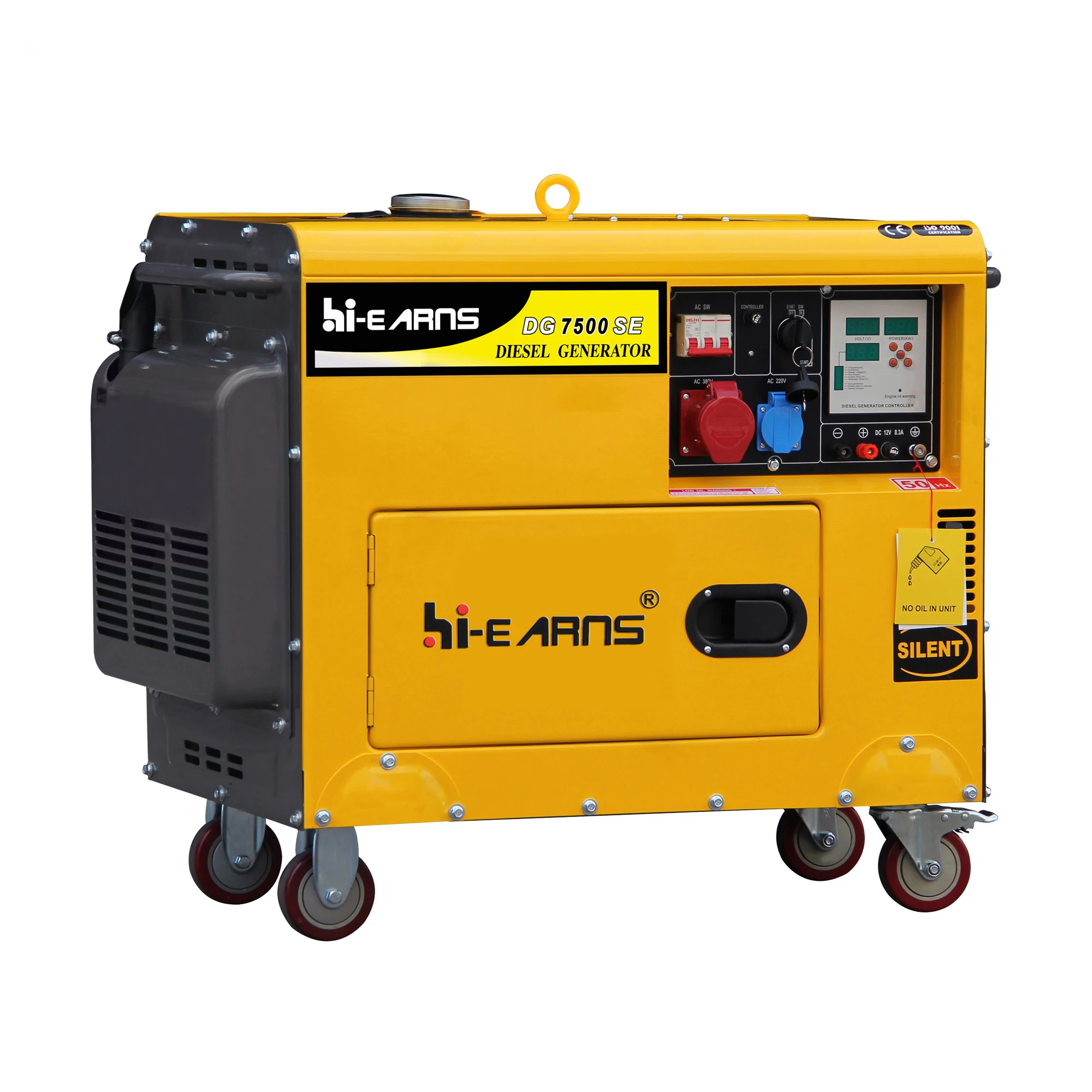 

digital control portable easily moving 5.5KW silent dies el generator