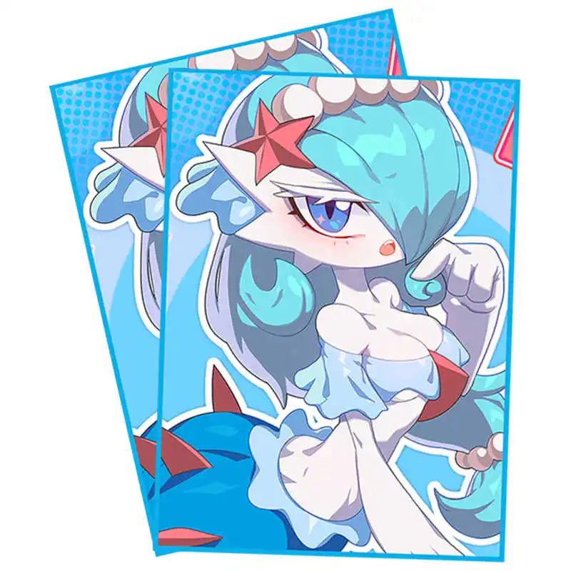 Diy 66X91Mm 64Pcs/set Pokemon Gardevoir Card Cover Color Flash OPCG PTCG Collection Card Protective Cover Anime Cards Gift Toys