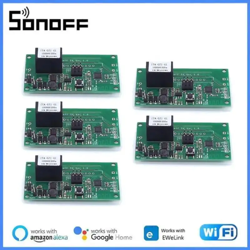 SONOFF SV Wifi Smart Switch Schakelaar Relay 5-24V Safe Voltage Switch EWeLink APP Home Module Support Alexa,Google Home Nest