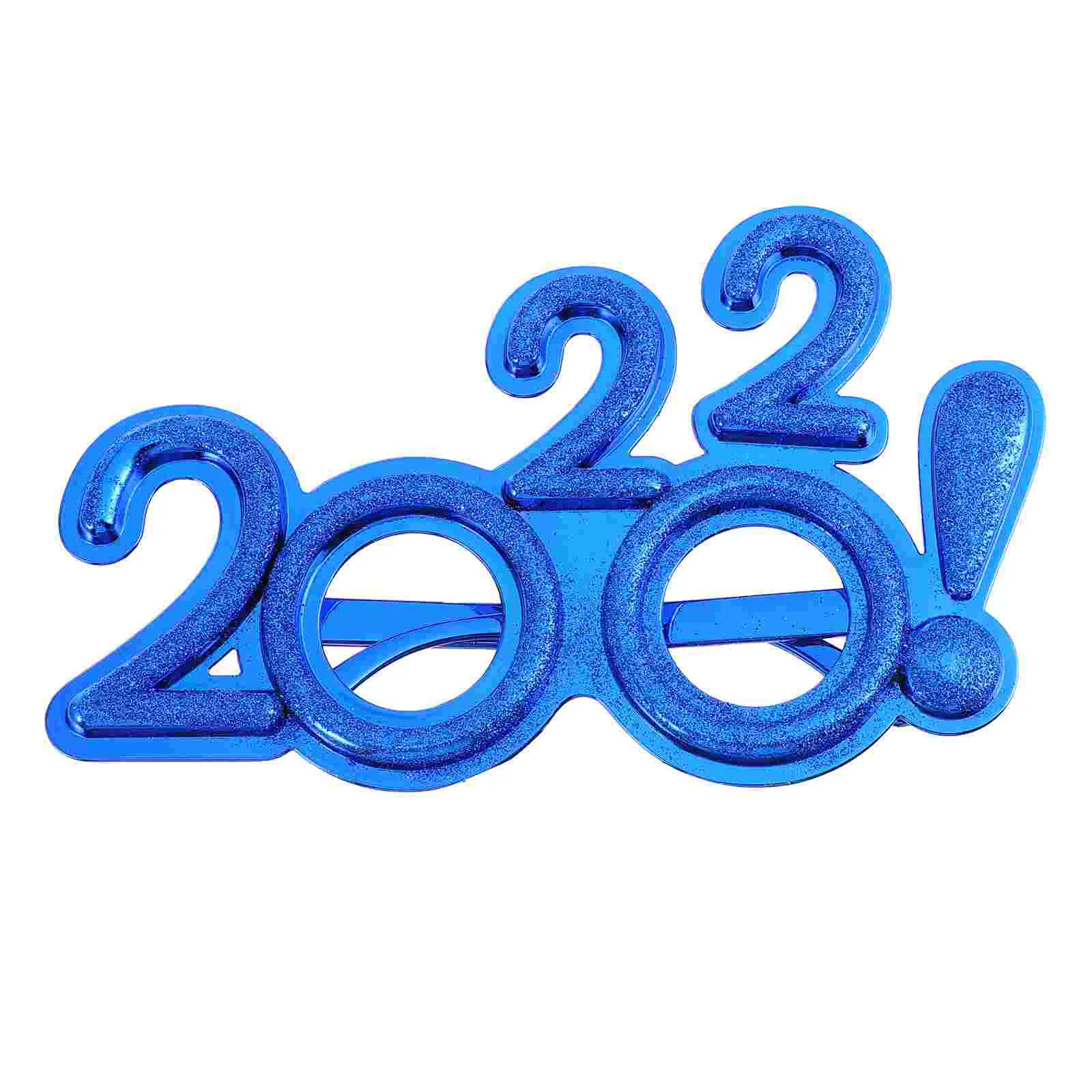 

Glasses 2022 Digital Decorative Eyewear Eyeglasses New Year's Eve Number Pattern Party Prop Blue Funny Child