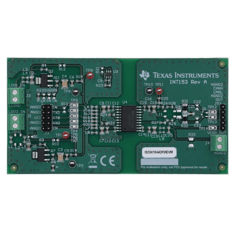 ISOW1044DFMEVM Isolated CAN Transceiver Module - Integrated DC-DC Converter, Industrial Grade, High Isolation Performance