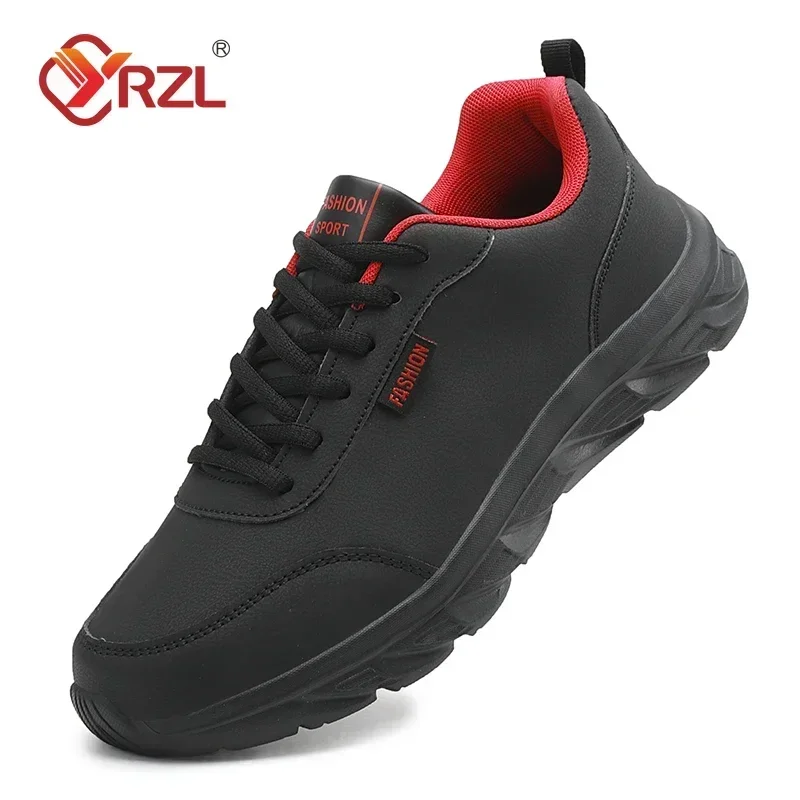 YRZL Casual Shoes Men Waterproof Artificial Leather Sneakers Outdoor Sport Shoes Men Lightweight Walking Sneakers for Men