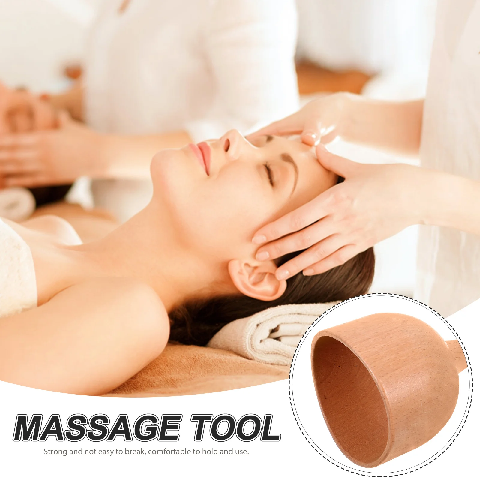 

Wood Therapy Massage Cup 18x9cm Sturdy Wood Ergonomic Handle Body Shaping Cellulite Back Relaxation Wooden Tools Home Travel