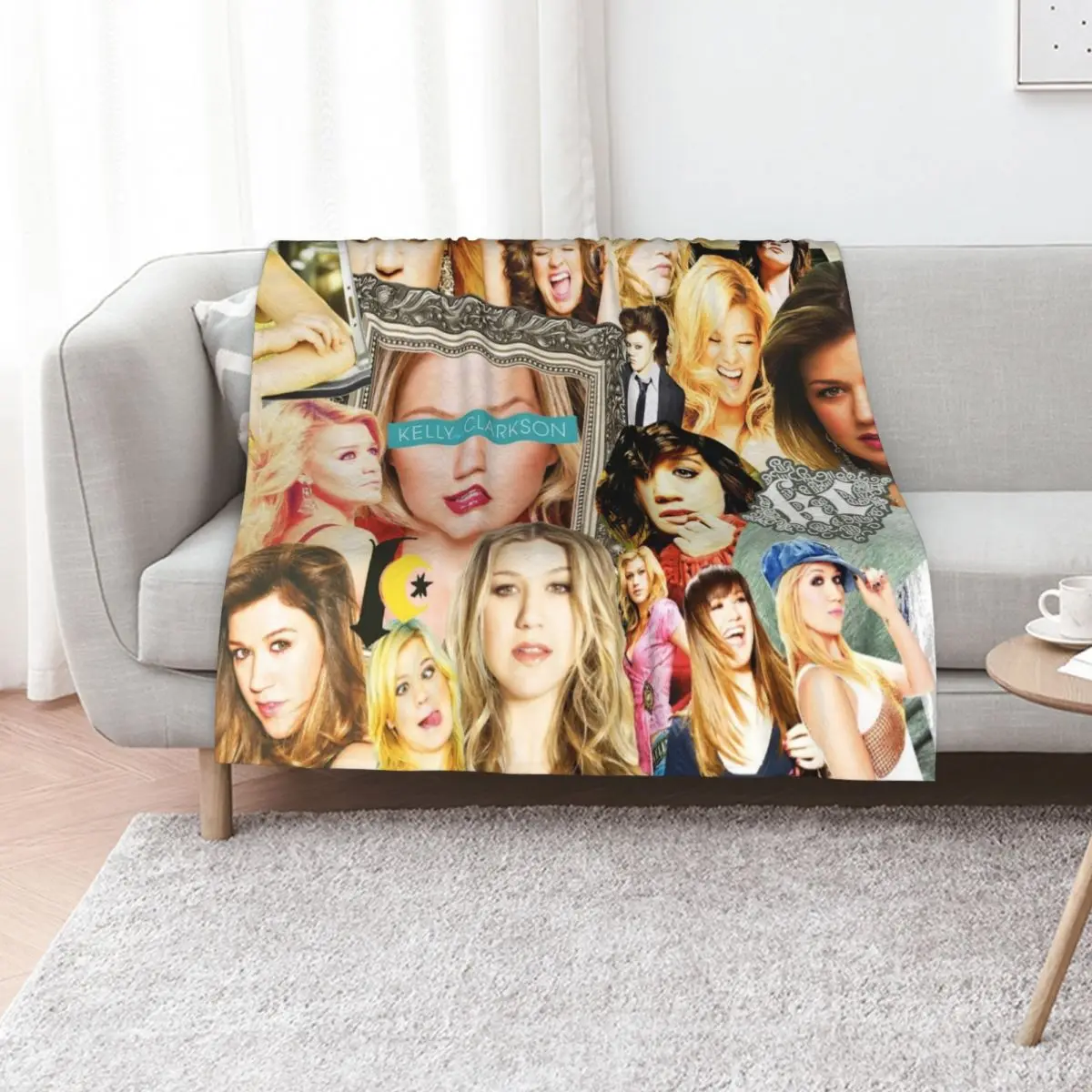 kelly clarkson collage Throw Blanket Travel manga Blankets Sofas Of Decoration halloween Soft Big Winter beds Blankets