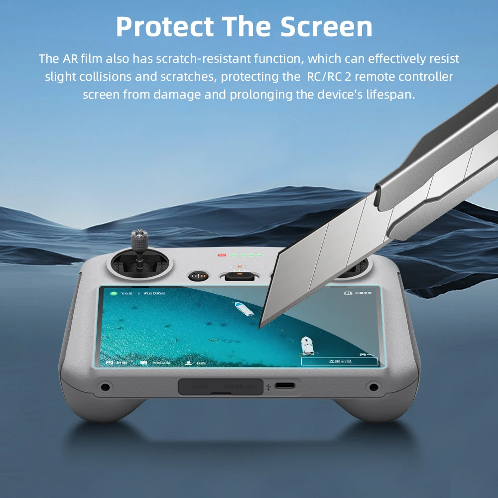 Anti-glare Film For DJI Air 3/Mini 3/4 Pro RC2 Remote Control HD Glass Screen Protector Hardness Anti-Scratch Screen Film