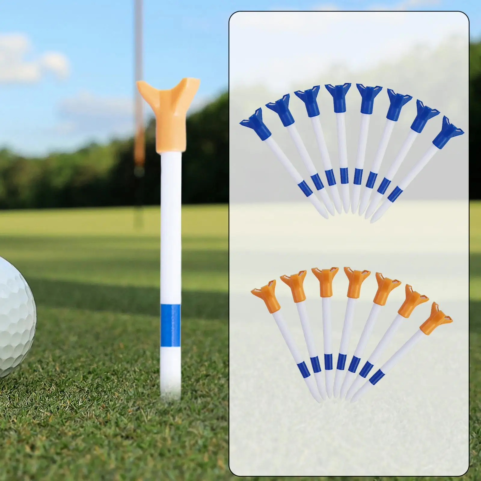 15x Golf Tees 84mm Practice for Golfer Gift Indoor Outdoor Golf Accessories