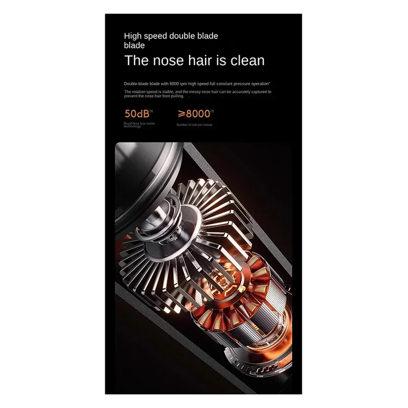 ماكينة تشذيب شعر الأنف الكهربائية المحمولة القابلة لإعادة الشحن A74G، ماكينة قص شعر الأنف منخفضة الضوضاء للرجال والنساء