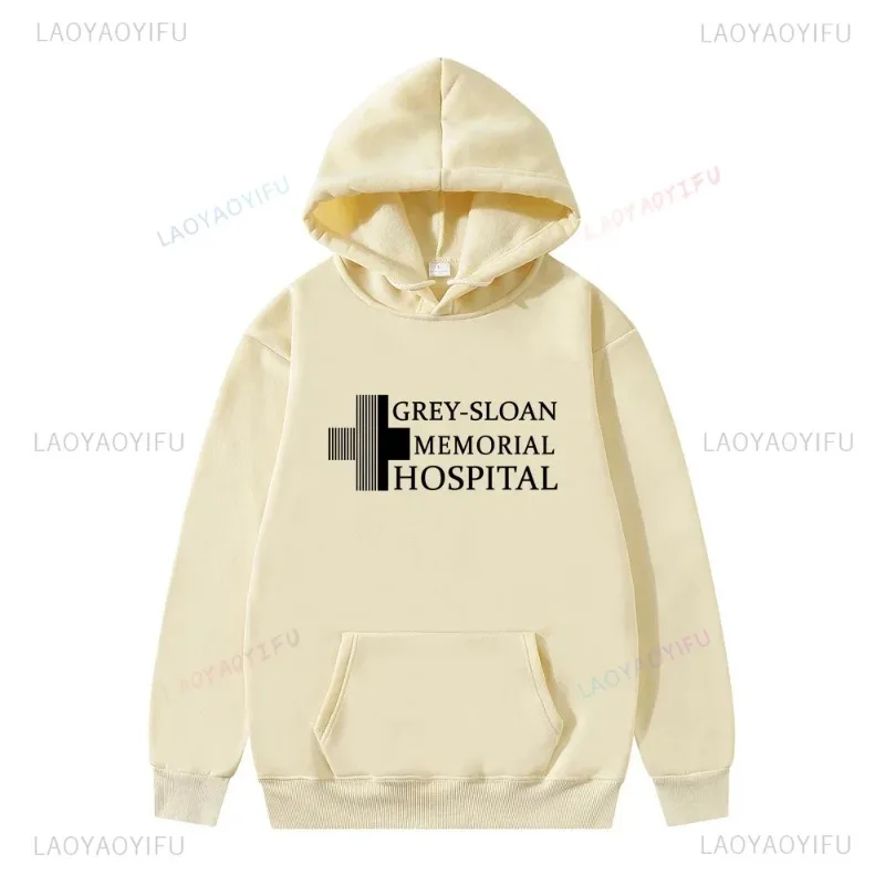 Grey\'s Anatomy Pullover Grey Sloan Memorial Hospital Hoodie Meredith Grey Derek Shepherd Grey\'s Hoodie Man Hoodies Sweatshirt