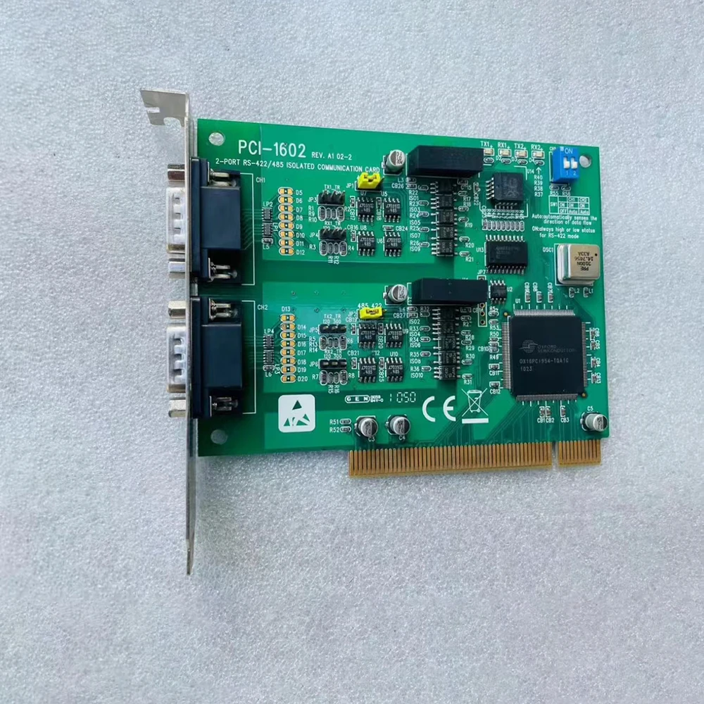 PCI-1602 لبطاقة الاتصالات المعزولة Advantech 2-port RS-422/485 تتضمن حماية من زيادة التيار