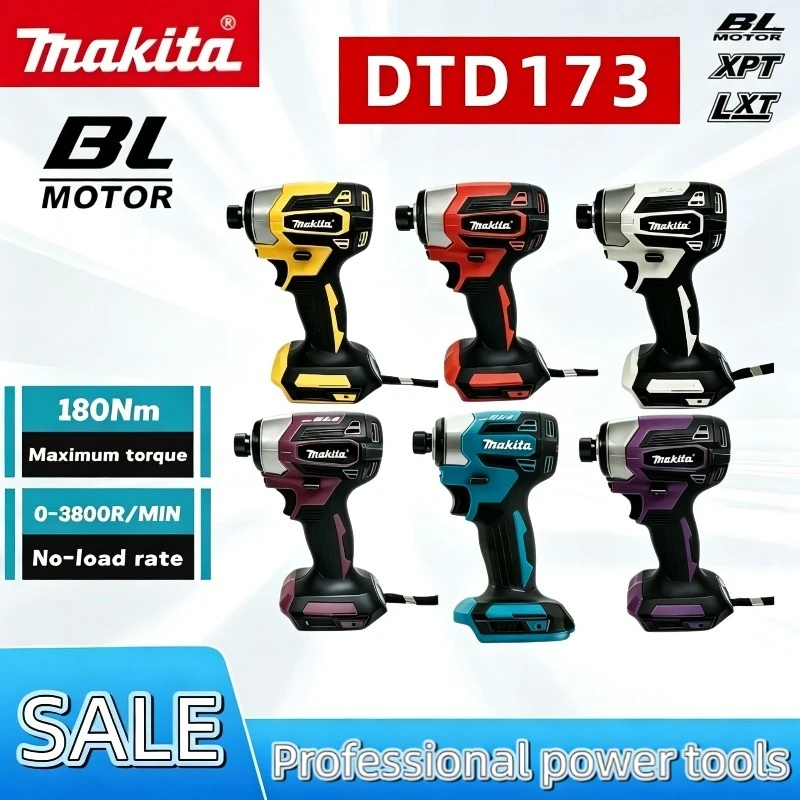 

Аккумуляторный ударный гайковерт Makita DTD173, бесщеточный, 180 Нм, для дерева, с T-образным режимом, электрическая дрель, перезаряжаемый, электроинструмент для аккумуляторов Makita