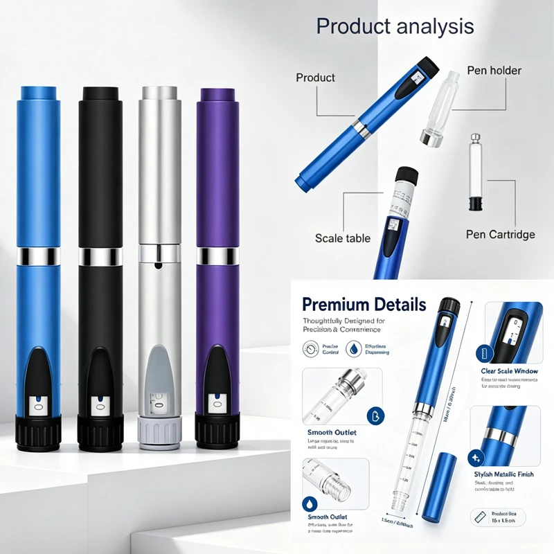 Best Price.; V2 Pen Injector Reusable 3ml Cartridge Sub Bottle Compatible Precise Dose Control Lilly Pen Beauty Injection Tool