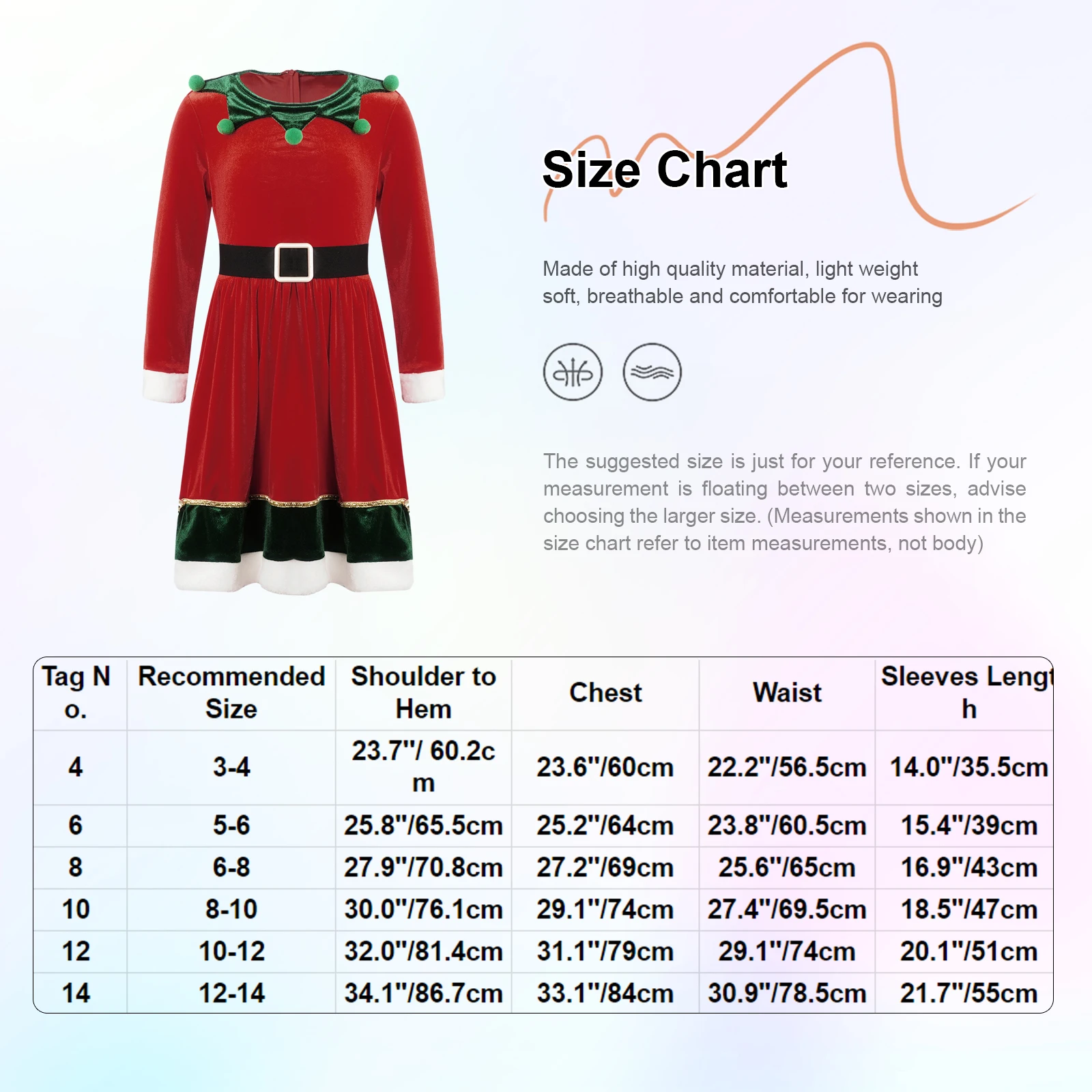 Kids Girls Christmas Dress Fancy Xmas New Year Party Dance Cosplay Costumes Velvet Long Sleeves Clown Collar Bells Long Dress