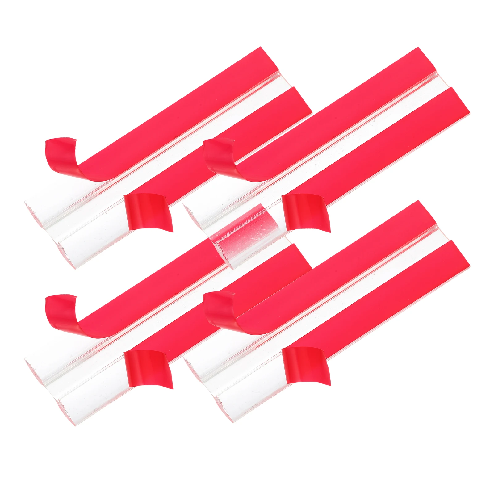 

4pcs Self Adhesive Soft Shaft Hinge Clear Acrylic Continuous Small Furniture Hardware No Damage Wall Friendly Adjustable Angle