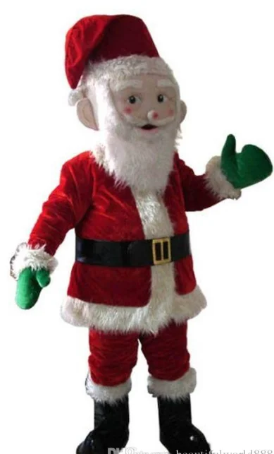 Hete Verkoop Foam Schattige Santa Claus Mascotte Kostuum Cartoon Mascotte Kostuum Pluche Kerst Fancy Dress Halloween Mascotte Kostuum