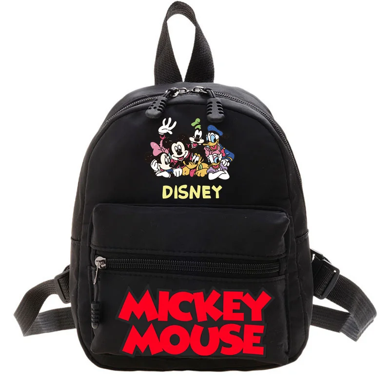 Disney-Mochila feminina de Mickey e Minnie Mouse, mochilas estilo universitário, mochila de viagem conveniente, moda adolescente, 2024