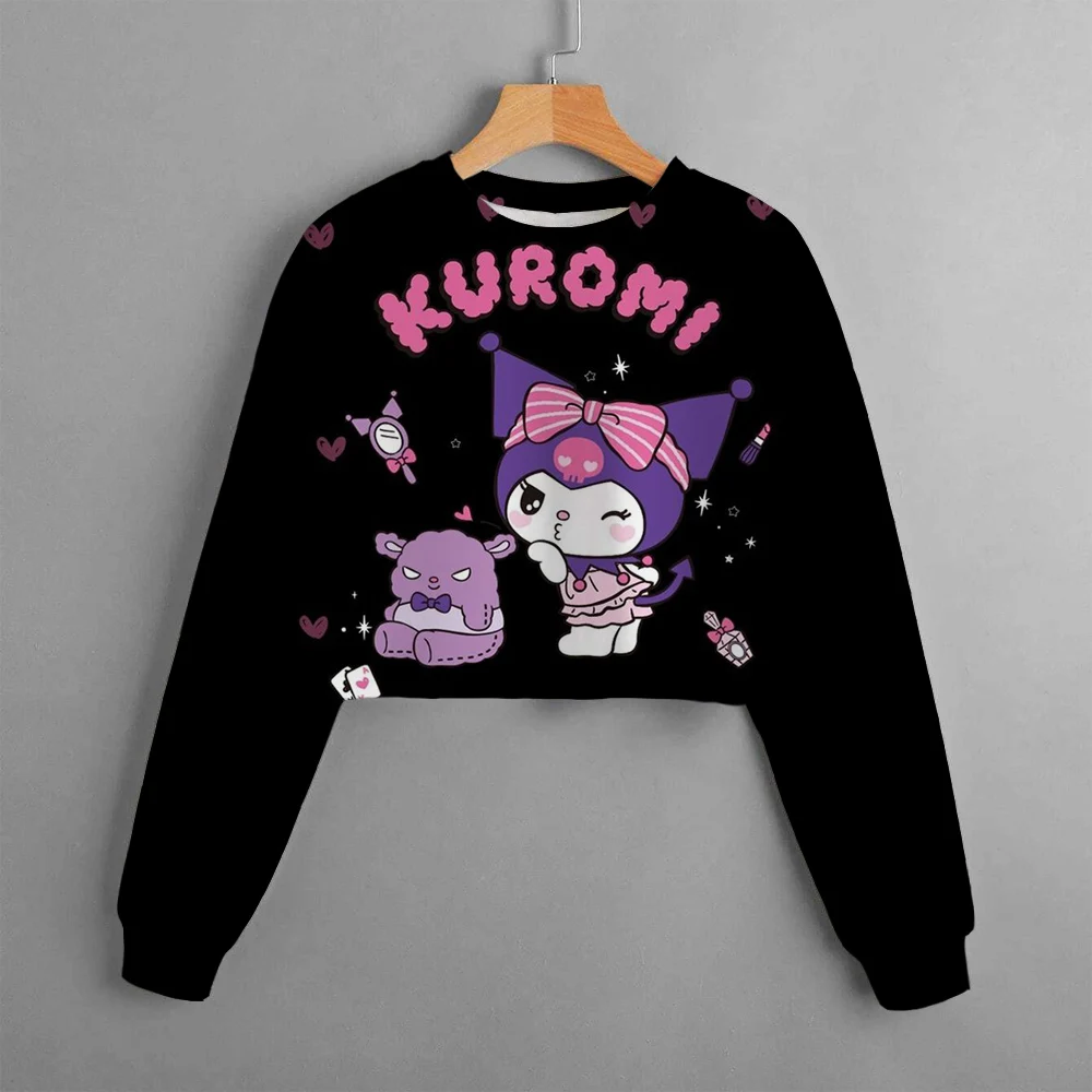 Dziecięca odzież sportowa Kuromi z nadrukiem Cute Cartoon Dziecięca bluza z kapturem Baby Pullover Girl Autumn unicorn Top ﻿ ﻿