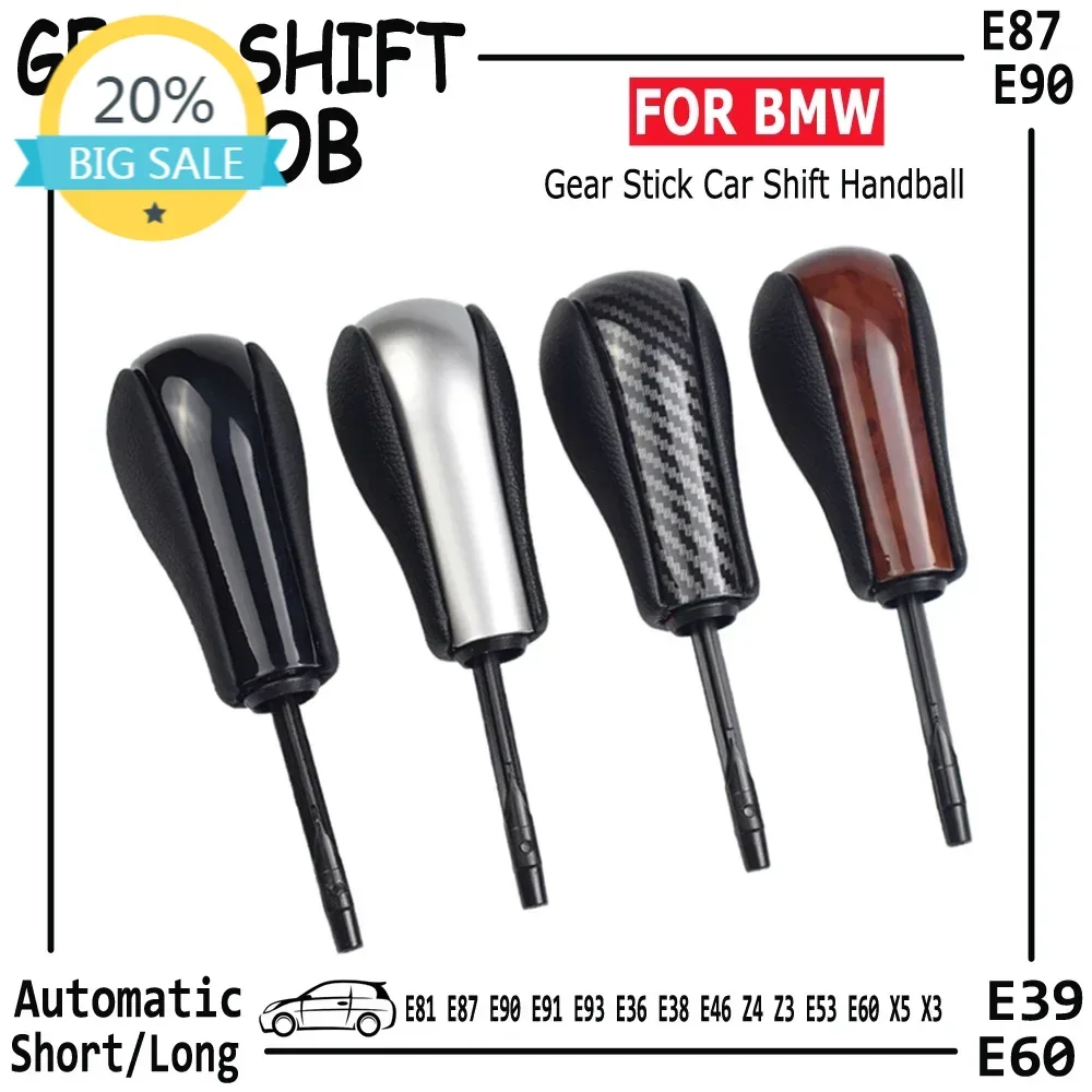 

Automatic Gear Shifter Knob For BMW E81 E82 E87 E90 E92 E93 Lever Stick Head Gearbox Handles
