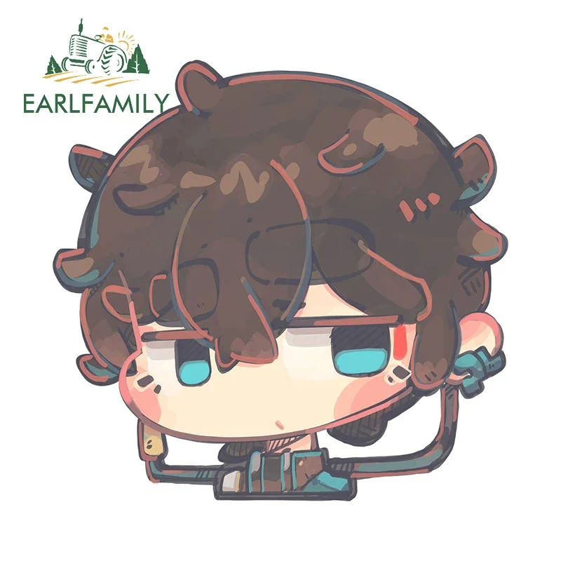 

EARLFAMILY 13cm for Honkai Star Rail Danheng March 7th Chibi Cute Car Stickers Sunscreen Occlusion Scratch Decals Car Label